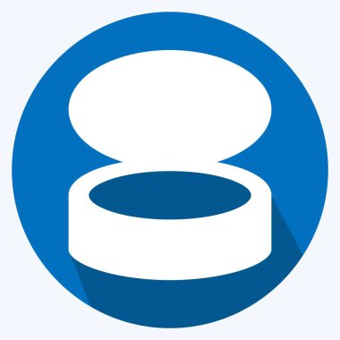 Simge Balık Yemeği - Uzun Gölge Biçimi - Basit illüstrasyon, Düzenlenebilir vuruş, Tasarım şablonu vektörü, baskılar, posterler, reklamlar, duyurular, bilgi grafikleri vs..