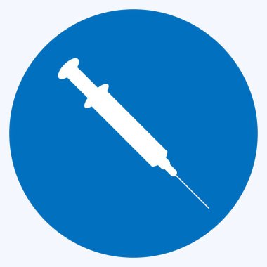 Simge Enjeksiyonu - Uzun Gölge Biçimi - Basit illüstrasyon, Düzenlenebilir vuruş, Tasarım şablonu vektörü, baskılar, posterler, reklamlar, duyurular, bilgi grafikleri vs..