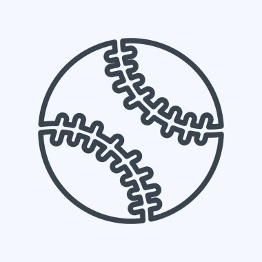 Simge Soft Ball - Satır Biçimi - Basit illüstrasyon, Düzenlenebilir vuruş, Tasarım şablonu vektörü, baskılar, posterler, reklamlar, duyurular, bilgi grafikleri vs..