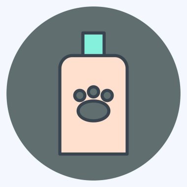 Simge Veterineri Tıbbı - Renk Eşi Biçimi - Basit illüstrasyon, Düzenlenebilir felç, Tasarım şablonu vektörü, baskılar, posterler, reklamlar, duyurular, bilgi grafikleri, vs..