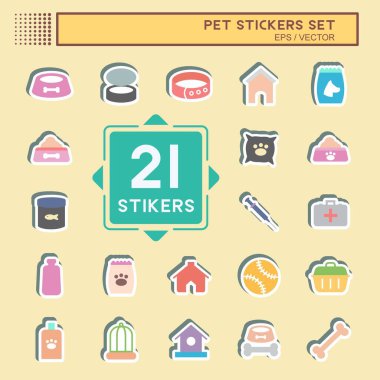 Etiket Ayarlama Pet - Basit illüstrasyon, Düzenlenebilir vuruş, Tasarım şablonu vektörü, baskılar, posterler, reklamlar, duyurular, bilgi grafikleri vs..
