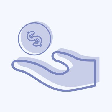 Simge Bağışı - İki Ton Biçimi - Basit illüstrasyon, Tasarım Simgesi Vektörü, Yazı, poster, reklam, duyuru, bilgi grafikleri vs..