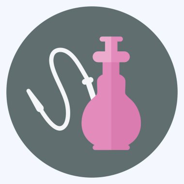 Simge Nargile - Düz Biçim - Basit illüstrasyon, Tasarım Simgesi Vektörü, Yazılar, posterler, reklamlar, duyurular, bilgi grafikleri vs..