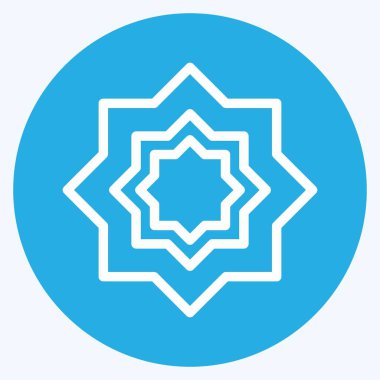 Simge İslami Yıldızı - Mavi Gözler Biçimi - Basit illüstrasyon, Tasarım Simgesi vektörü, Yazılar, posterler, reklamlar, duyurular, bilgi grafikleri vs..