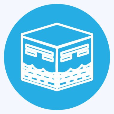 Simge Khana Kaba - Mavi Gözler Biçimi - Basit illüstrasyon, Tasarım Simgesi vektörü, baskılar, posterler, reklamlar, duyurular, bilgi grafikleri vs..