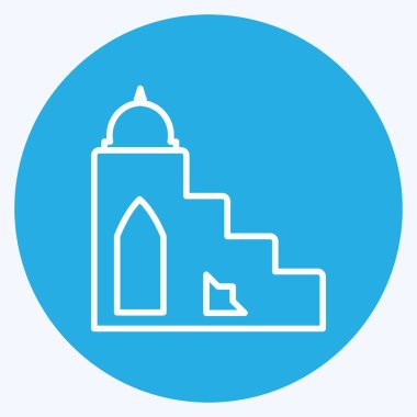 Simge Mimbar - Mavi Gözler Biçimi - Basit illüstrasyon, Tasarım Simgesi vektörü, Yazdırma, afişler, reklamlar, duyurular, bilgi grafikleri vs..