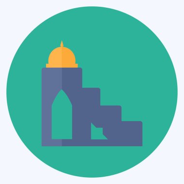 Simge Mimbar - Düz Biçim - Basit illüstrasyon, Tasarım Simgesi vektörü, Yazdırma, posterler, reklamlar, duyurular, bilgi grafikleri vs..