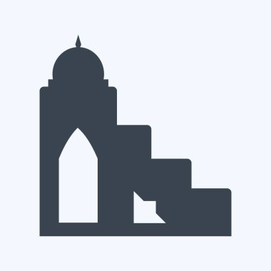 Simge Mimbar - Glyph Biçimi - Basit illüstrasyon, Tasarım Simgesi vektörü, Yazdırma, posterler, reklamlar, duyurular, bilgi grafikleri vs..