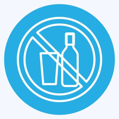 Simge İçkisiz - Mavi Gözler Biçimi - Basit illüstrasyon, Tasarım Simgesi vektörü, baskılar, posterler, reklamlar, duyurular, bilgi grafikleri vs..