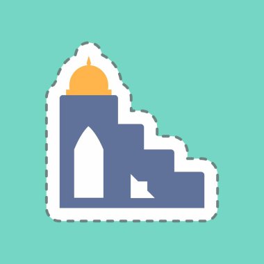 Çıkartma Mimbar - Satır Kesimi - Basit illüstrasyon, Tasarım Simgesi vektörü, baskılar, posterler, reklamlar, duyurular, bilgi grafikleri vs..