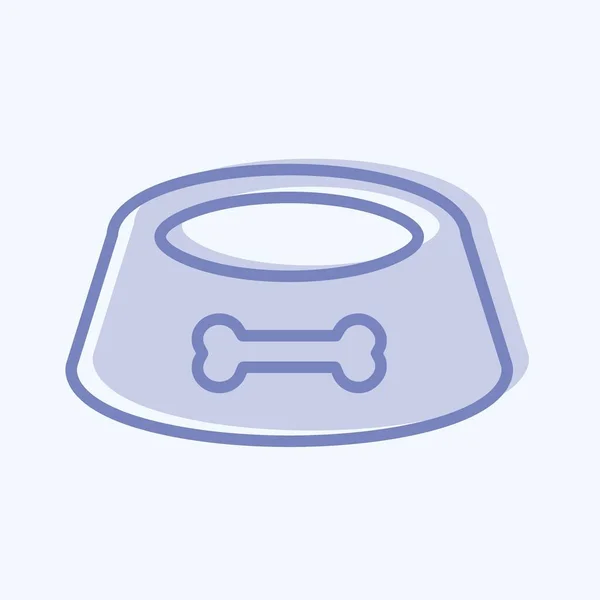 Evcil hayvanlar için simge yiyeceği - İki Ton Biçimi - Basit illüstrasyon, Düzenlenebilir vuruş, Tasarım şablonu vektörü, baskılar, posterler, reklamlar, duyurular, bilgi grafikleri, vs..