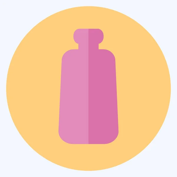 Icon Milk Bottle Flacher Stil Einfache Illustration Editierbarer Strich Designvorlagenvektor — Stockvektor