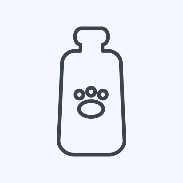 Ikon Milk Bottle Linje Style Enkel Illustration Redigerbar Stroke Design — Stock vektor