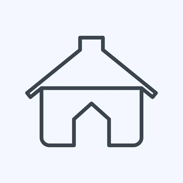 Icône Pet House Style Ligne Illustration Simple Course Modifiable Vecteur — Image vectorielle