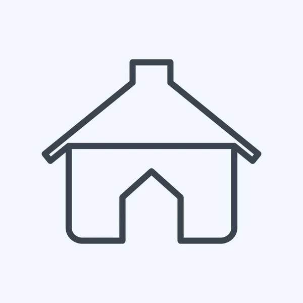 Icon Pet House Styl Linii Prosta Ilustracja Edytowalny Skok Wektor — Wektor stockowy