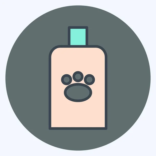 Icon Veterinary Medicine Color Mate Style Simple Illustration Editable Stroke — 스톡 벡터