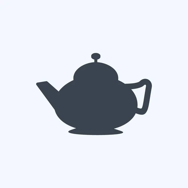 Ikon Arab Tea Glyph Stílus Egyszerű Illusztráció Design Ikon Vektor — Stock Vector