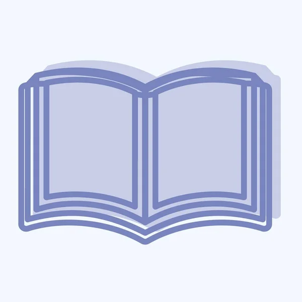 Icon Holy Book Two Tone Style Egyszerű Illusztráció Design Ikon — Stock Vector