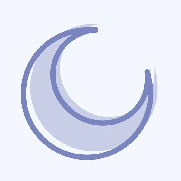 Icon New Moon Two Tone Style Simple Illustration Design Icon — 图库矢量图片