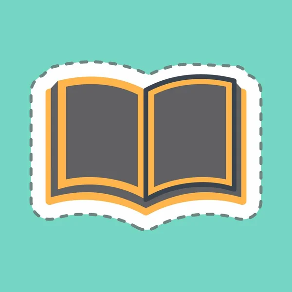 Sticker Holy Book Line Cut Απλή Απεικόνιση Design Icon Διάνυσμα — Διανυσματικό Αρχείο