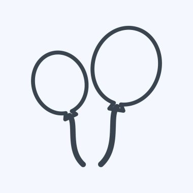 Simge Balonları - Satır Biçimi - Basit illüstrasyon, Tasarım şablonu vektörü, baskılar, posterler, reklamlar, duyurular, bilgi grafikleri vs..