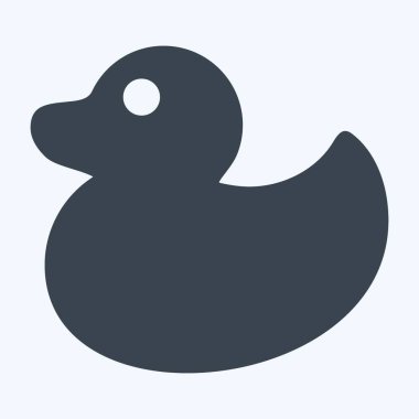 Simge Ördeği - Kabartma Biçimi - Basit illüstrasyon, Tasarım şablonu vektörü, baskılar, posterler, reklamlar, duyurular, bilgi grafikleri vs. için iyidir.