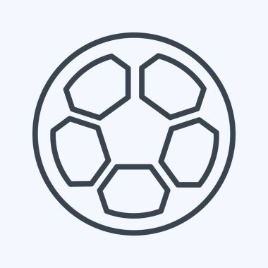 Simge Futbol - Satır Biçimi - Basit illüstrasyon, Tasarım şablonu vektörü, baskılar, posterler, reklamlar, duyurular, bilgi grafikleri vs..