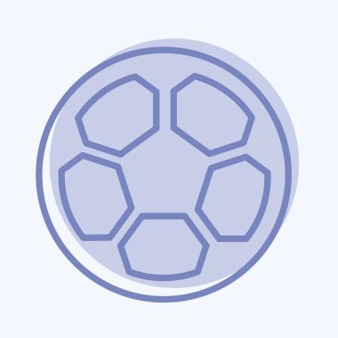 Simge Futbol - İki Ton Biçimi - Basit illüstrasyon, Tasarım şablonu vektörü, baskılar, posterler, reklamlar, duyurular, bilgi grafikleri vs..