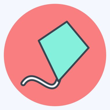 Simge Uçurtması - Renk Eşleştirme Biçimi - Basit illüstrasyon, Tasarım şablon vektörü, baskılar, posterler, reklamlar, duyurular, bilgi grafikleri vs..