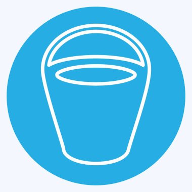 Simge Kum Kovası - Mavi Gözler Biçimi - Basit illüstrasyon, Tasarım şablonu vektörü, baskılar, posterler, reklamlar, duyurular, bilgi grafikleri vs..