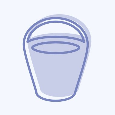 Simge Kum Kovası - İki Ton Biçimi - Basit illüstrasyon, Tasarım şablonu vektörü, baskılar, posterler, reklamlar, duyurular, bilgi grafikleri, vs..