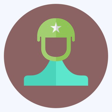 Simge Asker - Düz Biçim - Basit illüstrasyon, Tasarım şablonu vektörü, baskılar, posterler, reklamlar, duyurular, bilgi grafikleri vs..