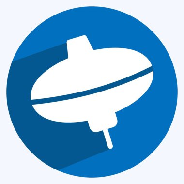 Simge Döndürme Üstü - Uzun Gölge Biçimi - Basit illüstrasyon, Tasarım şablonu vektörü, baskılar, posterler, reklamlar, duyurular, bilgi grafikleri vs..