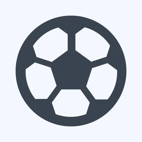 Icône Football Style Glyphe Illustration Simple Modèle Vectoriel Design Bon — Image vectorielle