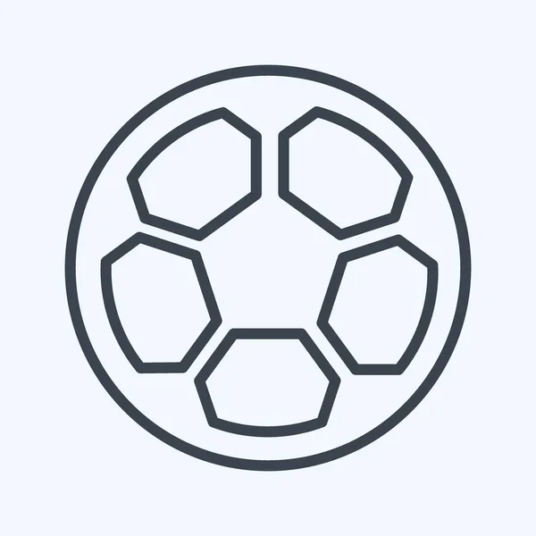 Icône Football Style Ligne Illustration Simple Modèle Vectoriel Design Bon — Image vectorielle