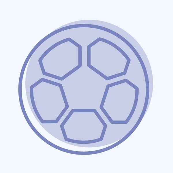 Icône Football Two Tone Style Illustration Simple Modèle Vectoriel Conception — Image vectorielle