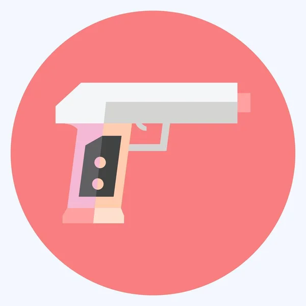 Icon Toy Gun Flat Style Simple Illustration Design Template Vector — Stock Vector