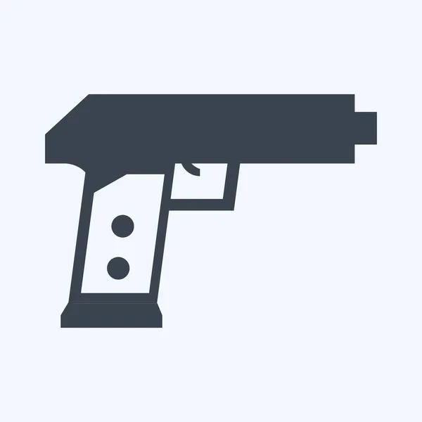 Icon Toy Gun Glyph Style Simple Illustration Design Template Vector — Stock Vector