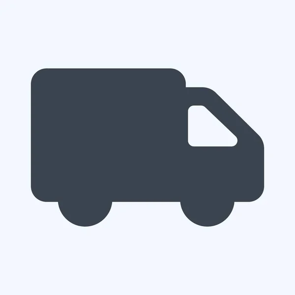 Icon Toy Truck Glyph Style Einfache Illustration Designschablonen Vektor Gut — Stockvektor