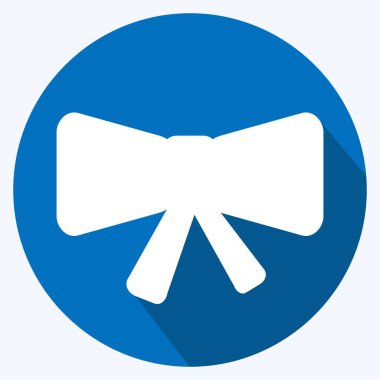 Simge Kurdelesi - Uzun Gölge Biçimi - Basit illüstrasyon, Tasarım şablonu vektörü, baskılar, posterler, reklamlar, duyurular, bilgi grafikleri vs..