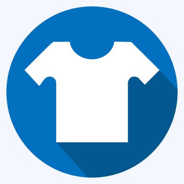 Simge Küçük Gömlek - Uzun Gölge Biçimi - Basit illüstrasyon, Tasarım şablonu vektörü, baskılar, posterler, reklamlar, duyurular, bilgi grafikleri vs..