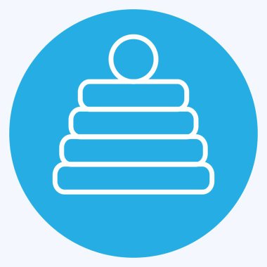 Simge Yığını Oyuncağı - Mavi Gözler Biçimi - Basit illüstrasyon, Tasarım şablon vektörü, baskılar, posterler, reklamlar, duyurular, bilgi grafikleri vs..