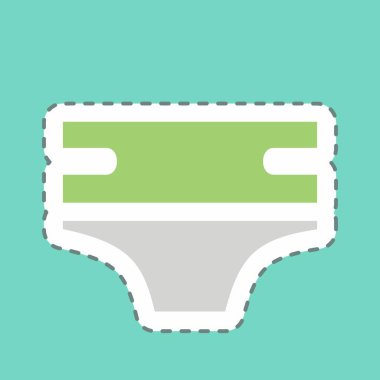 Çıkartma Bezi 2, Satır Kesimi - Basit illüstrasyon, Tasarım şablonu vektörü, baskılar, posterler, reklamlar, duyurular, bilgi grafikleri vs..