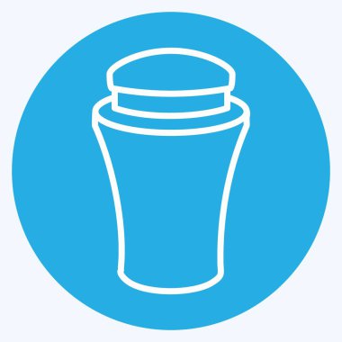 Simge Kremi Şişesi - Mavi Gözler Biçimi - Basit illüstrasyon, baskılar, duyurular, vs.