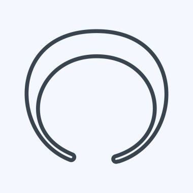 Simge Saç Bandı - Satır Biçimi - Basit illüstrasyon, baskılar, duyurular, vs.