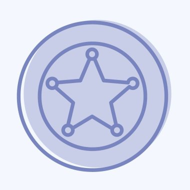 Simge Rozeti - İki Ton Biçimi - Basit illüstrasyon, Baskı İçin İyi, Duyuru, Etc