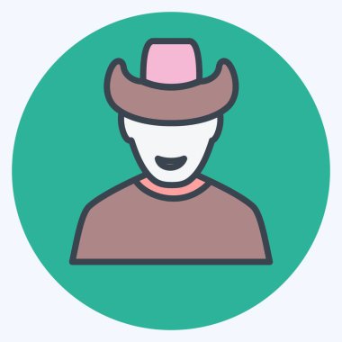 Simge Adam - Renk Eşleştirme Biçimi - Basit illüstrasyon, Yazdırma İçin İyi, Duyurular, Etc