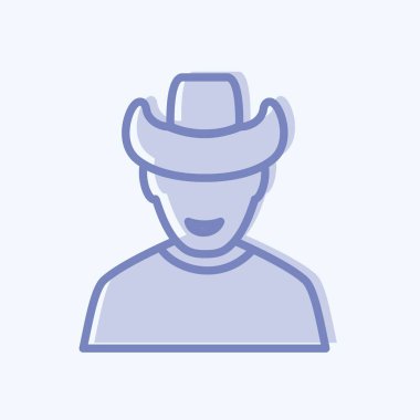 Simge Adam - İki Ton Biçimi - Basit illüstrasyon, Baskılar için İyi, Duyurular, Etc