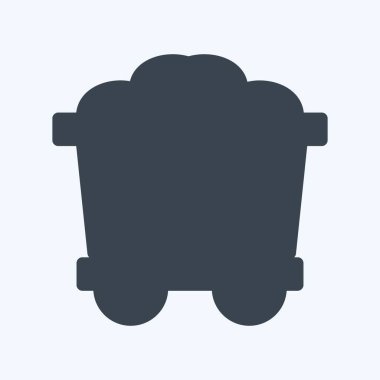 Simge Trolley - Kabartma Biçimi - Basit illüstrasyon, Yazdırma İçin İyi, Duyurular, Etc