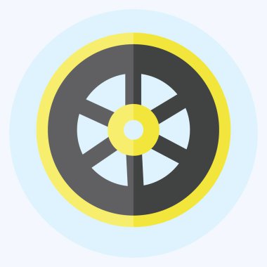 Simge Tekerleği - Düz Biçim - Basit illüstrasyon, Baskılar için İyi, Duyurular, Etc